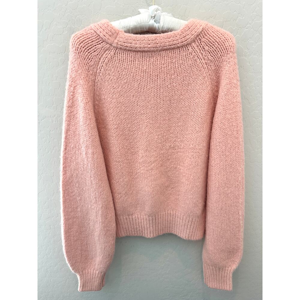 ENGLISH FACTORY | Pink Floral Embroidered Cardigan Sweater Cottagecore | Large - Picture 6 of 8